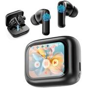 Vabaso Écouteurs sans fil avec écran tactile intelligent, écouteurs intra-auriculaires avec pilotes de 10 mm pour grandes basses, son stéréo Hi-Fi 24 heures de lecture, annulation du bruit, IPX5