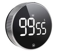Vabaso Minuteur de cuisine numérique magnétique, horloge à œufs, réveil à court terme, grand écran LED, alarme forte, idéal pour la cuisine, la pâtisserie, le sport, les études