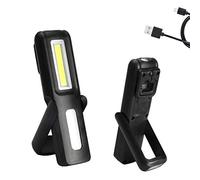 VABOO Lampe de travail LED rechargeable, lampes d'inspection COB lampe magnétique portable torche LED avec base magnétique et crochet pour réparation de voiture, d'urgence, atelier
