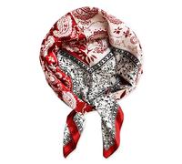 vabovin Foulard de tête carré en satin pour femme, 88,9 cm, pour dormir, 99-146 Noix de cajou Rouge foncé, 35''x35''