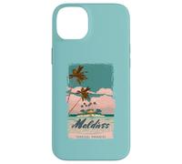 Vacances à la Plage dans Un Paradis Tropical Vintage aux Maldives Coque pour iPhone 14 Plus