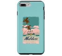 Vacances à la Plage dans Un Paradis Tropical Vintage aux Maldives Coque pour iPhone 7 Plus/8 Plus