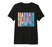 Vacances à la Plage Tropicale à Hawaï, île rétro T-Shirt Haut de Gamme