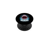 Vacances à Miami en Floride White Shark Beach PopSockets PopGrip Adhésif