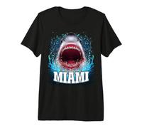 Vacances à Miami en Floride White Shark Beach T-Shirt Haut de Gamme