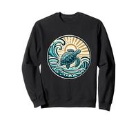 Vacances à Ocean Beach, tortue de mer, tortue, île d'Hawaï, baignade Sweatshirt