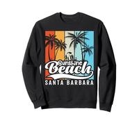Vacances à Sunshine Beach, coucher de soleil vintage à Santa Barbara Sweatshirt