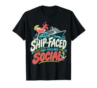 Vacances de croisière Amusantes et sociales Face au Bateau T-Shirt