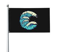 Vacances De Surf Sur Les Vagues De La Mer Drapeau De Jardin Durable Drapeaux De Jardin Drôle Drapeaux Décoratif Pour Intérieure Balcon Patio 90X150Cm