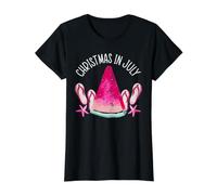 Vacances d'été drôles de Noël en Juillet - Escapade Tropicale T-Shirt Graphique avec Valeur