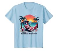 Vacances d'été Old Glory's T-Shirt, Enfant, Bleu Céleste, 12 Ans