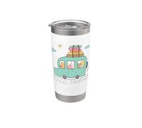 Vacances en camping en famille Gobelet isotherme en acier inoxydable double paroi
