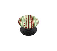Vacances géométriques abstraites Modernes du Milieu du siècle Rouge et Vert PopSockets PopGrip Adhésif