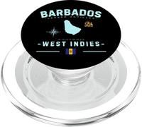 Vacances GPS Barbade Antilles Caraïbes Île Tropicale PopSockets PopGrip pour MagSafe