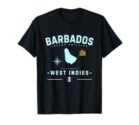 Vacances GPS Barbade Antilles Caraïbes Île Tropicale T-Shirt