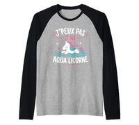 Vacances J’Peux Pas J’AI Aqua Licorne Humour Licorne Piscine Manche Raglan