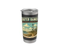 Vacances Outer Banks en Caroline du Nord à Outer Banks Gobelet isotherme en acier inoxydable double paroi