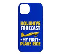 Vacances Prévisions Mon Premier Voyage en Avion pour la première Fois en vol Coque pour iPhone 14 Plus