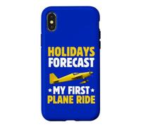 Vacances Prévisions Mon Premier Voyage en Avion pour la première Fois en vol Coque pour iPhone X/XS