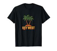 Vacances rétro au Coucher du Soleil à Palm Island à Key West en Floride T-Shirt