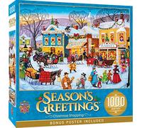 Vacances - Shopping de Noël - Puzzle de 1000 pièces - Puzzle avec des œuvres d'art Vives et des pièces durables - Activité familiale Amusante, défi cérébral et Divertissement éducatif pour Enfants