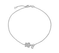 Bling Jewelry Vacances Tropicales En Mer Lune De Miel CZ Accent Tortue Cheville Bracelet Pour Femmes .925 Argent Sterling 9 10 Pouces