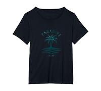 Vacances Tropicales paradisiaques à Palm Beach T-Shirt, Femme Grandes Tailles, Noir, 3X