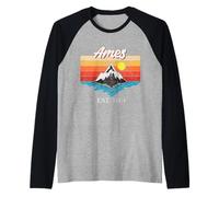 Vacances Vintage au Coucher du Soleil aux États-Unis dans la Ville Natale d'Ames Manche Raglan
