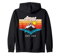 Vacances Vintage au Coucher du Soleil aux États-Unis dans la Ville Natale d'Ames Sweat à Capuche