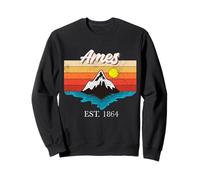 Vacances Vintage au Coucher du Soleil aux États-Unis dans la Ville Natale d'Ames Sweatshirt