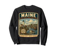Vacances Vintage dans l'État du Maine en Nouvelle-Angleterre dans Le Maine Sweatshirt
