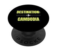 Vacances Voyage dans Le Monde Cambodge PopSockets PopGrip Adhésif