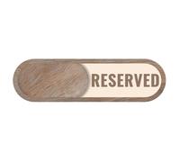 Vacant Occupied Sign, Reserved In Use, Portable Wooden Sliding Door Indicator Private Room Do Not Disturb & In a Meeting for Outdoor Hanger, 7.01x1.97 Inches