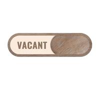 Vacant Reserved Sign - Wood 17.8x5cm | Do Not Disturb Sliding Private Indicator | Changeable Decorative Sign For Office, Meetings, Workspaces, Home, And Personal Use