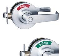 VACANTSPACE Serrure de poignée de salle de bain vacante ou en cours d'utilisation | Qualité commerciale, classé ANSI Grade 2, parfait pour les toilettes, bureau, restaurants, entrepôt, AirBnb, acier