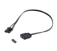 Vacatga Câble adaptateur pour Corsair RGB vers ARGB standard 4 broches 5 V câble de rallonge 25 cm PVC noir PVC noir