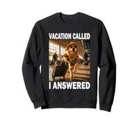 Vacation Called Golden Retriever Avion Voyage Sweatshirt