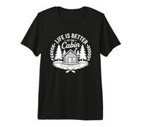 Vacation Camping Nature Life is Better At The Cabin T-Shirt Haut de Gamme