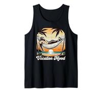 Vacation Mood Hamac Bigfoot Coucher de Soleil Tropical Beach Cryptid Débardeur