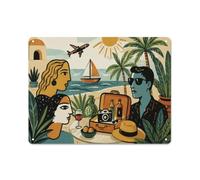 Vacation Vibes Wall Art Print Plaque Métal Murale 30x40cm | Apportez une note déco dans le bureau avec des décors muraux en métal comme accent facile à placer.