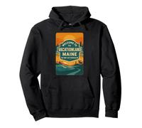 Vacationland Maine Chemise Sunset Kayak Moose Lighthouse Sweat à Capuche