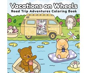 Vacations on wheels: A Cute Animal Road Trip Coloring Book for Adults and Teens Featuring Cozy Scenes and Happy Adventures for Relaxation