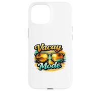 Vacay Mode Beach Sunset Sunglasses Tropical Graphic Vibes Coque pour iPhone 15