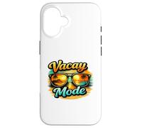 Vacay Mode Beach Sunset Sunglasses Tropical Graphic Vibes Coque pour iPhone 16
