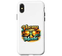 Vacay Mode Beach Sunset Sunglasses Tropical Graphic Vibes Coque pour iPhone X/XS