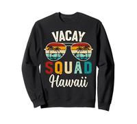 Vacay Squad Hawaii Vibes Lunettes de Soleil drôles Crew pour Voyage à la Plage Sweatshirt