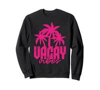 Vacay Vibes Palmiers Rétro Vintage Plage Vacances d'été Sweatshirt