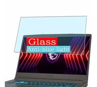 VacFun Anti Lumière Bleue Protection d'écran en Verre Trempé, compatible avec MSI Thin A15 B7V B7VF B7VE B7U B7UCX B7UC 15.6" Laptop Monitor Visible Area Screen Protector