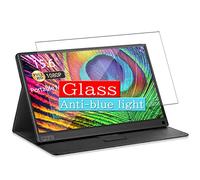 VacFun Anti Lumière Bleue Protection d'écran en Verre Trempé, Compatible avec ZSCMALLS ZSC-A15 15.6" Mobile Monitor Display Visible Area Screen Protector(Pas Une Couverture complète)