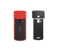 VacFun Lot de 2 Film de Protection d'écran Arrière, compatible avec NOKIA 5710 XPRESSAUDIO, Film Arrière en Noir Fibre de Carbone Skin Peau (non vitre verre trempé)